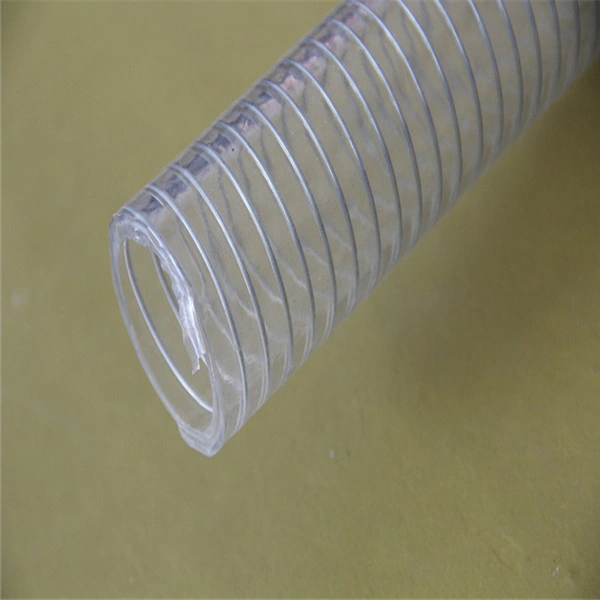 PVC Industrial Transparent Spiral Steel Wire Reinforced Suction Hose Pipe