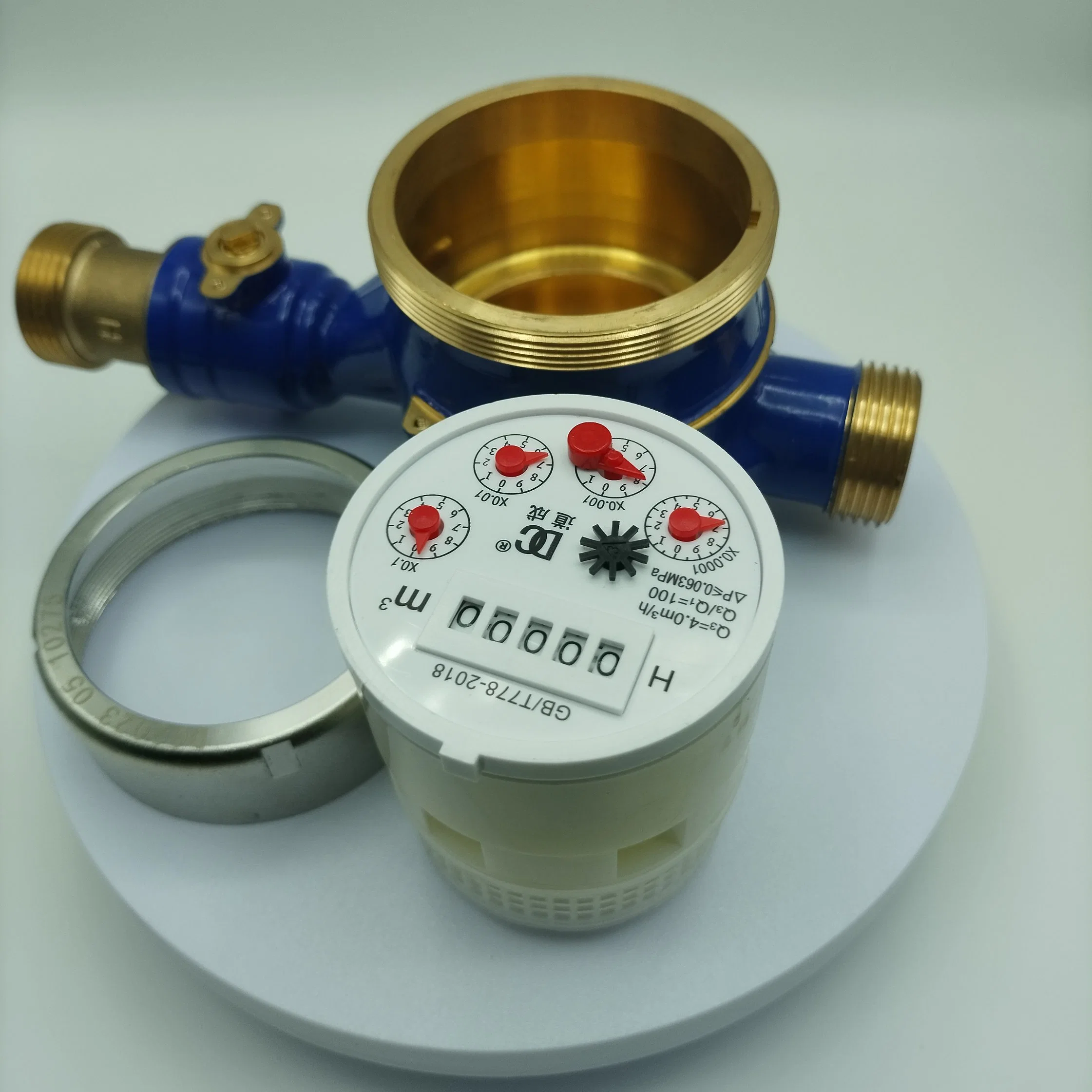 Multi Jet Magnetic Dry Brass Water Meter Zifferblatt und Mechanismus