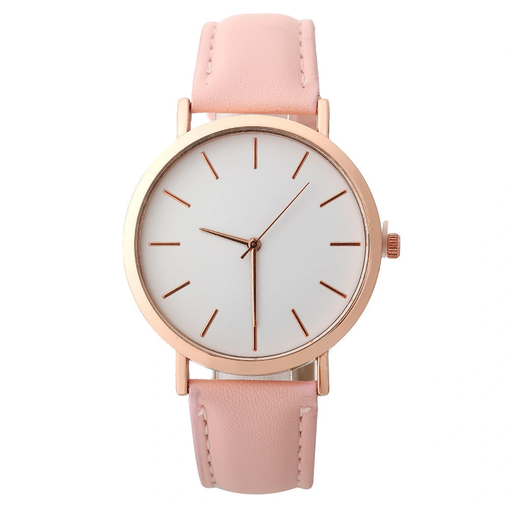 Elegant Wholesale/Supplier Date Function Leather Strap Steel Wood Simple Watch