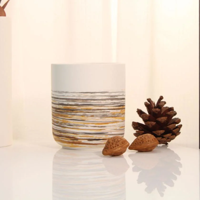 Cerámica Jar decoración del hogar Fragrancia Aromoterapia 300g cera natural de soja Vela perfumada de algodón