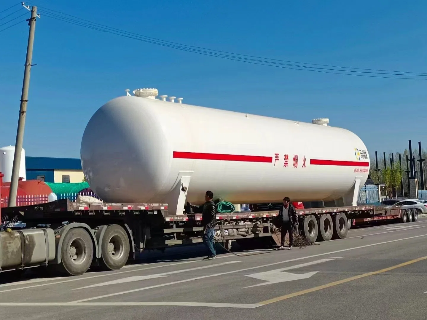 40, 000L 20tons 40m3 Skid-Mounted Propane Butane Storage Tanks for LPG Filling Stations