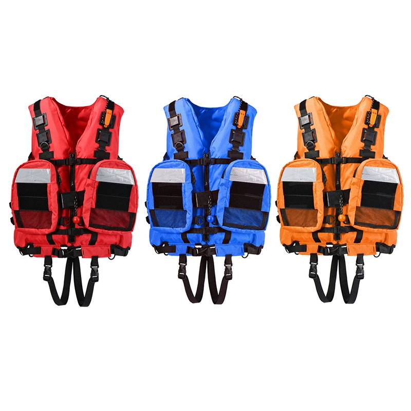 Cheap Orange Oxford Life Jacket with Whistle Reflective Solas for Sea Work