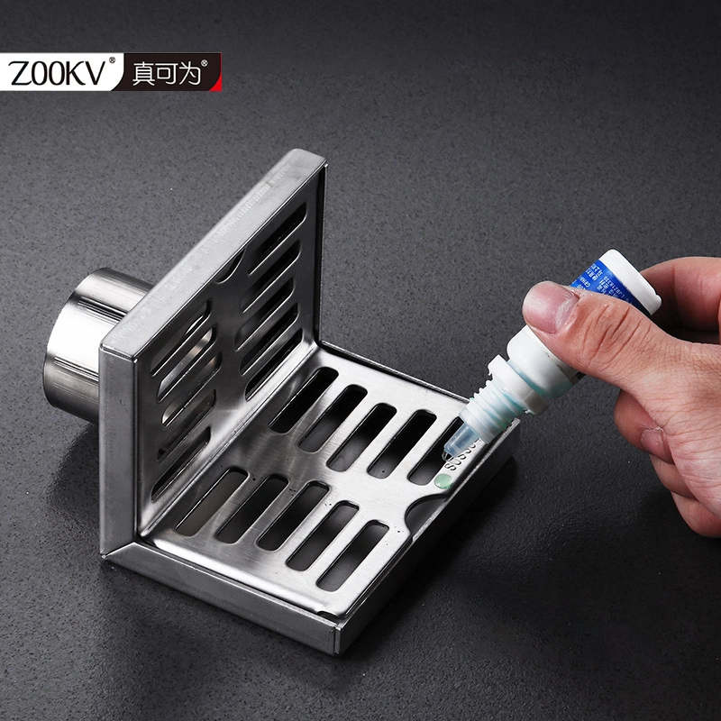 Unique Design Anti Odour Bathroom Floor Strainer Floor Trap Shower Drain Stainless Steel L Type Wall Side Corner Floor Drain