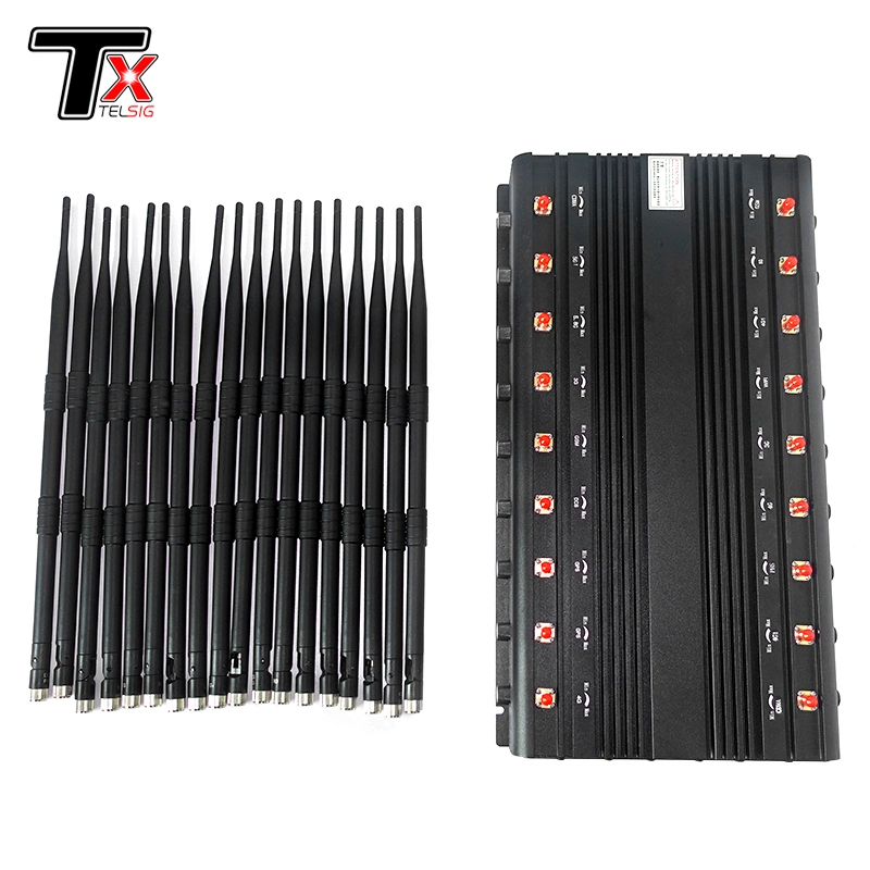 18 Channel Mobile Cell Phone WiFi VHF UHF Lojack Signal Jammer