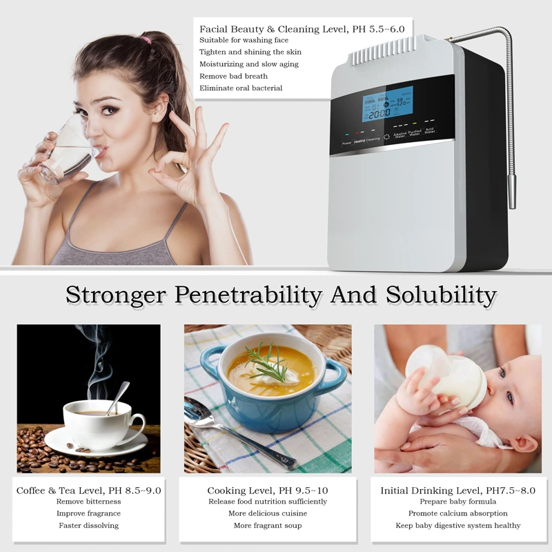 Ionized Water Alkaline Machine with Hydrogen Rich Water Japan Technology