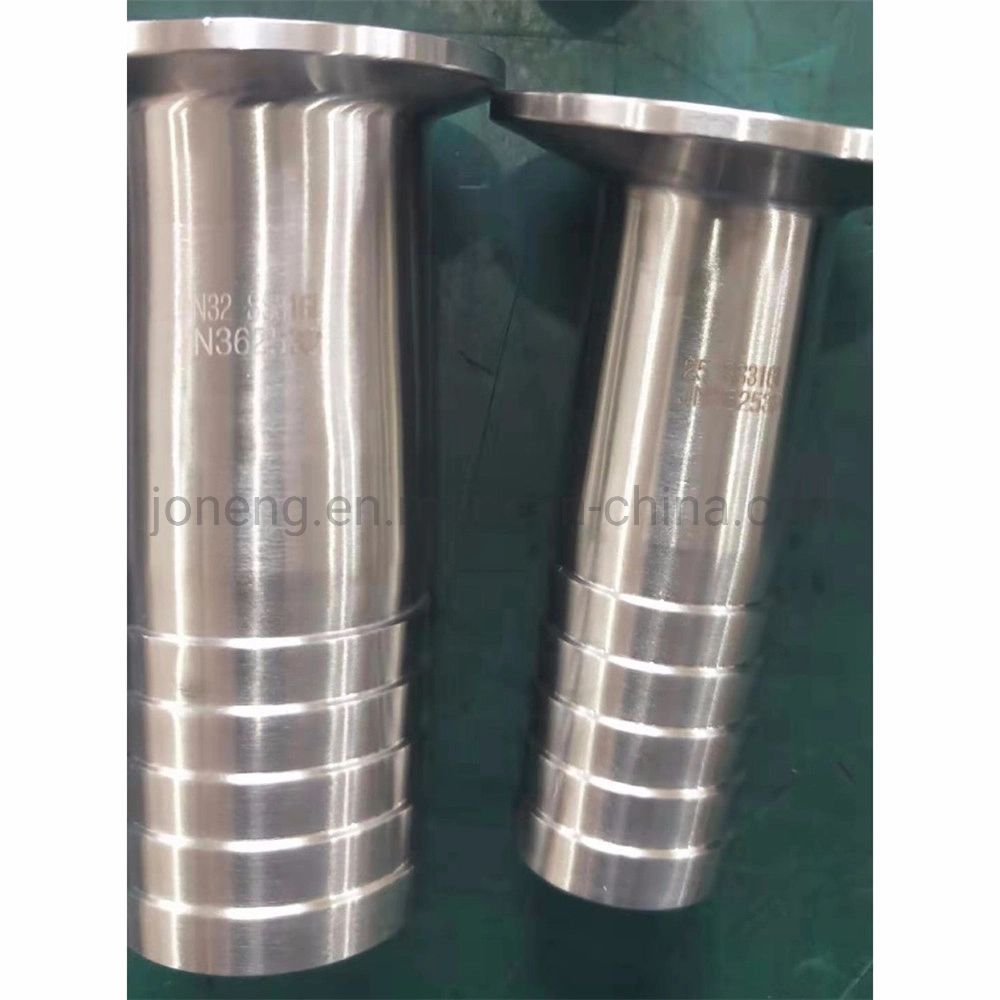 Joneng Stainless Steel Sanitary 14mphr Triclover Hose Barb Pipe Joint (JN-FL 4002)