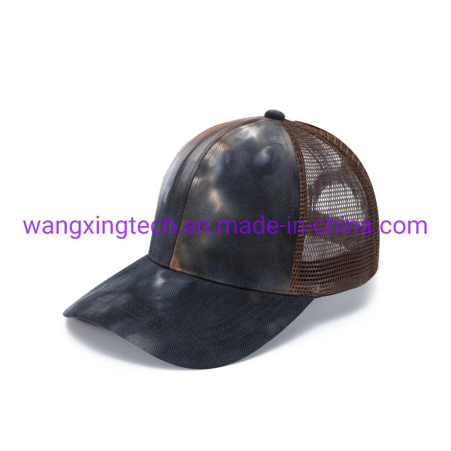 Wholesale/Supplier Unisex Women Tie Dye Color Baseball Cap Snapback Mesh Hat Adjustable Accept Custom