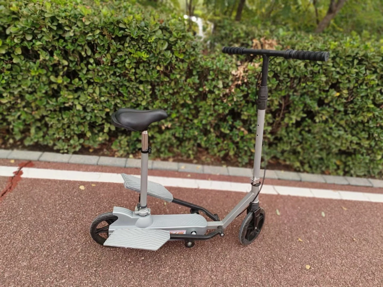 Biplano extragrande scooter de mano plegable de bicicleta con amortiguador todo el cuerpo metálico Con alas de freno