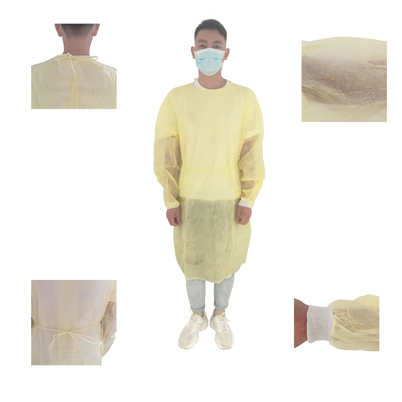 Medical Disposable Surgical Clothing Tie on Behind Style Non-Woven PP