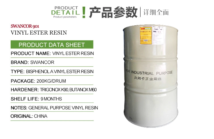 3.1-3.4 Gpa Bending Modulus Swancor 901 Epoxy Vinyl Ester Resin for Petrochemical Industry