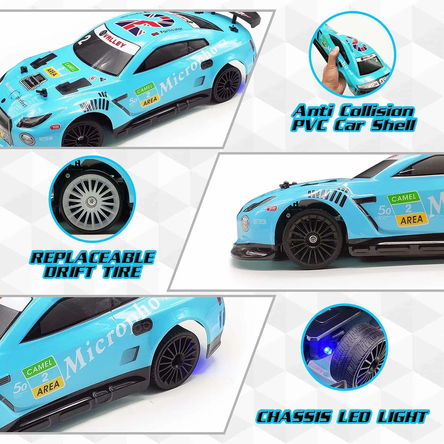 Radiocommande électrique rapide de voiture 1/14 Drift Cars radio Cadeaux Control Toys Outdoor Racing Vehicle for Children