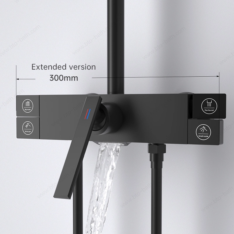 Bathroom European Shower Faucet Concealed Luxurious Wall Mount Shower