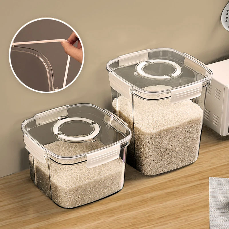 Kitchenware Large Size Plastic Cereal Dry Food Rice Storage Bin Box Container Organizer