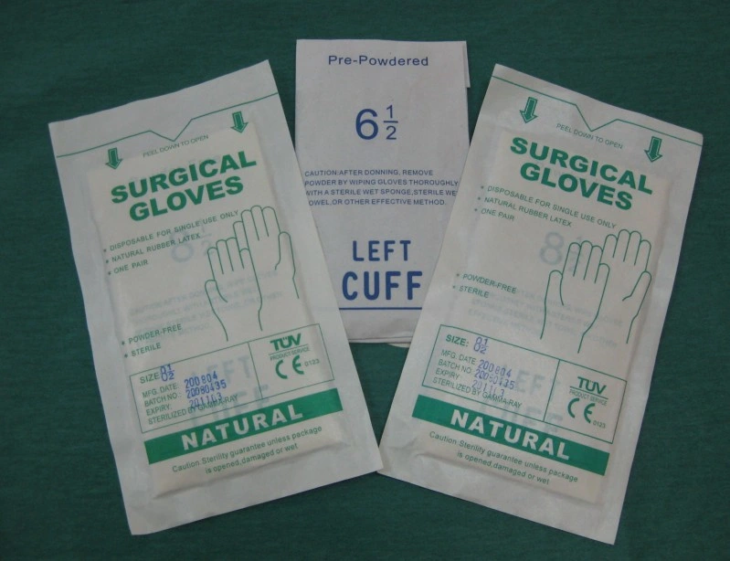 Haute qualité/performance à coût élevé CE Certificaed ISO pour l'Hôpital d'utiliser des gants chirurgicaux gants chirurgicaux en latex