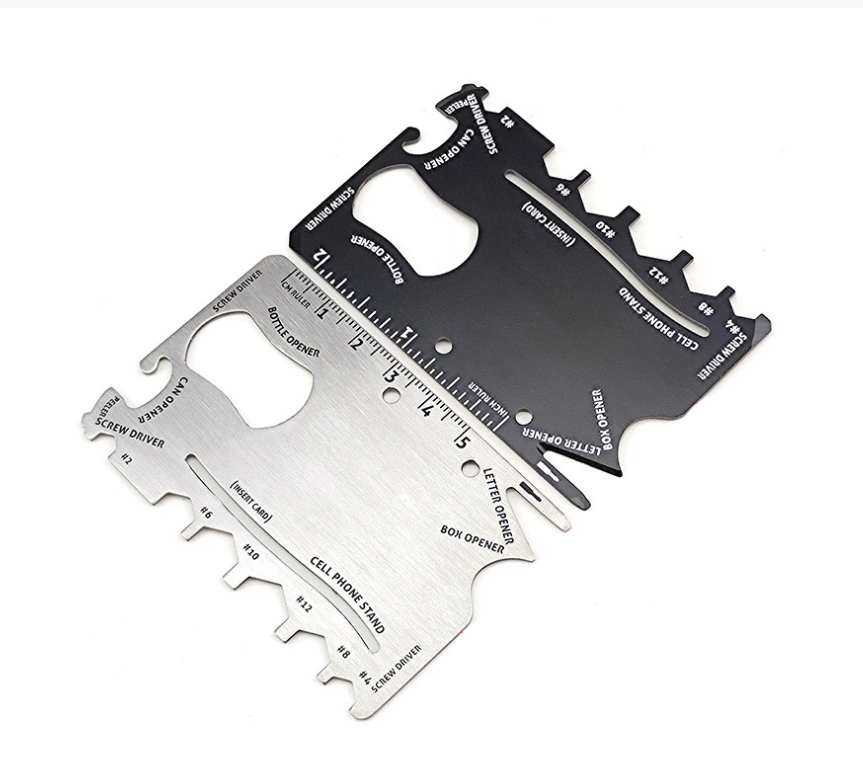 Outdoor-Multifunktions-11-in-1-Pocket-Tool Multitool Kreditkartengröße Reisen Bushcraft Survival Multi Tool Card