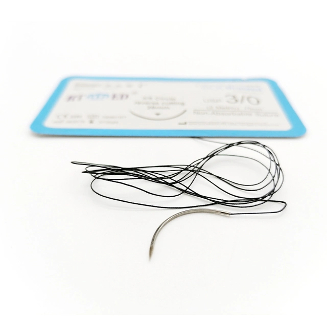 Non-Absorbable Silk Surgical Sutures with Needle