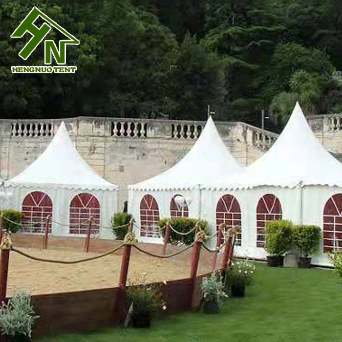 Fácil de montar elevado pico Pagoda 6mx6m tenda para festas de casamento