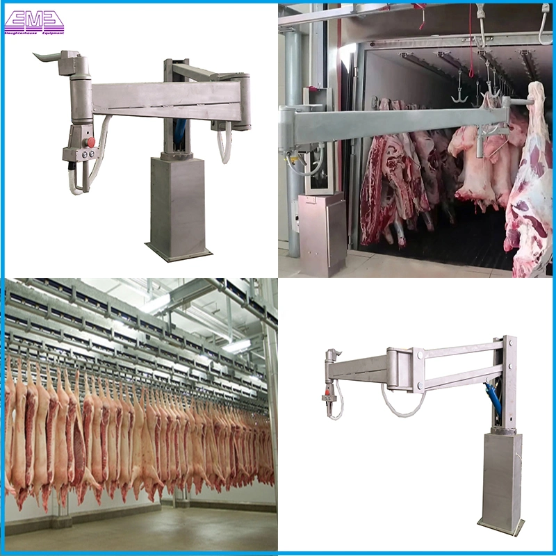 La carne automático de brazo de carga la máquina matadero equipos utilizados en la carne de cerdo carne de cordero la planta de procesamiento