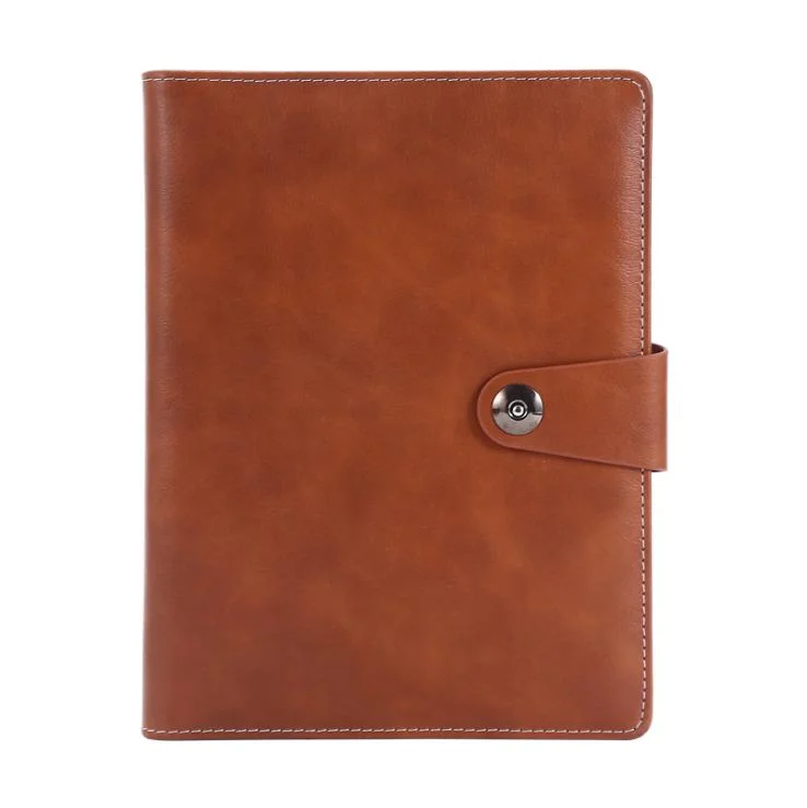 Refillable Journal 6 Ring Loose Leaf Organizer PU Leather Notebook A5 Planner with Binder