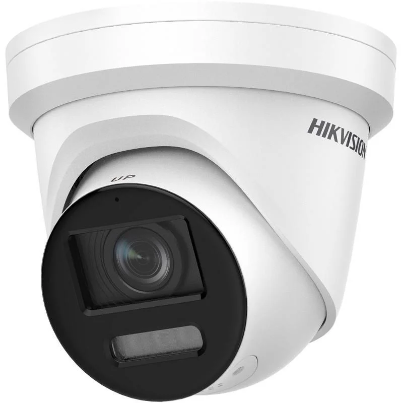 Hikvision Prix d'usine 8MP 4K Vision nocturne 24/7 Caméra IP Colorvu avec lumière stroboscopique et avertissement sonore, audio et alarme avec communication bidirectionnelle.
