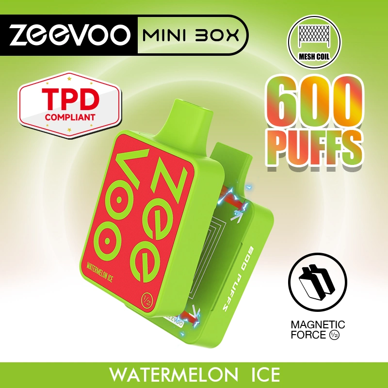 Shenzhen Factory Оптовая упаковка Zeevoo Мини-коробка 600puff одноразовый дым Amazon Цена за дешевую Vape E Cig Hookah