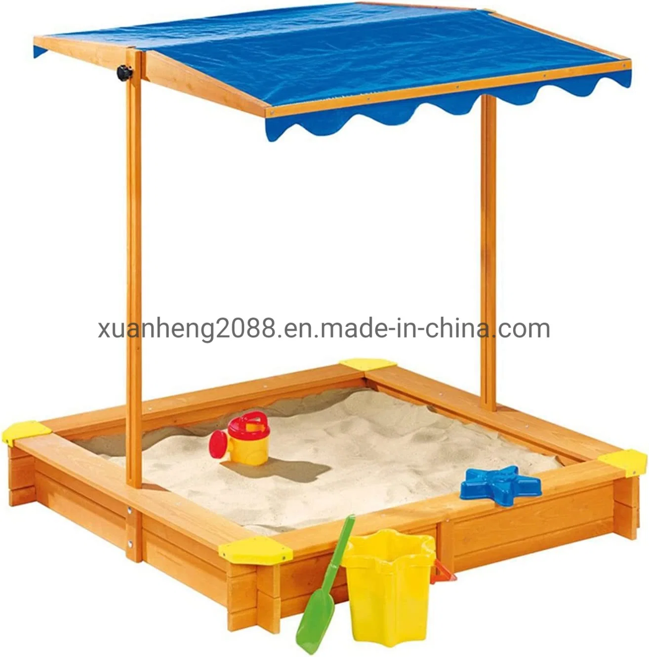 Outdoor Garten Sand Pit Höhe Verstellbare Kinder Sandbox Aus Holz