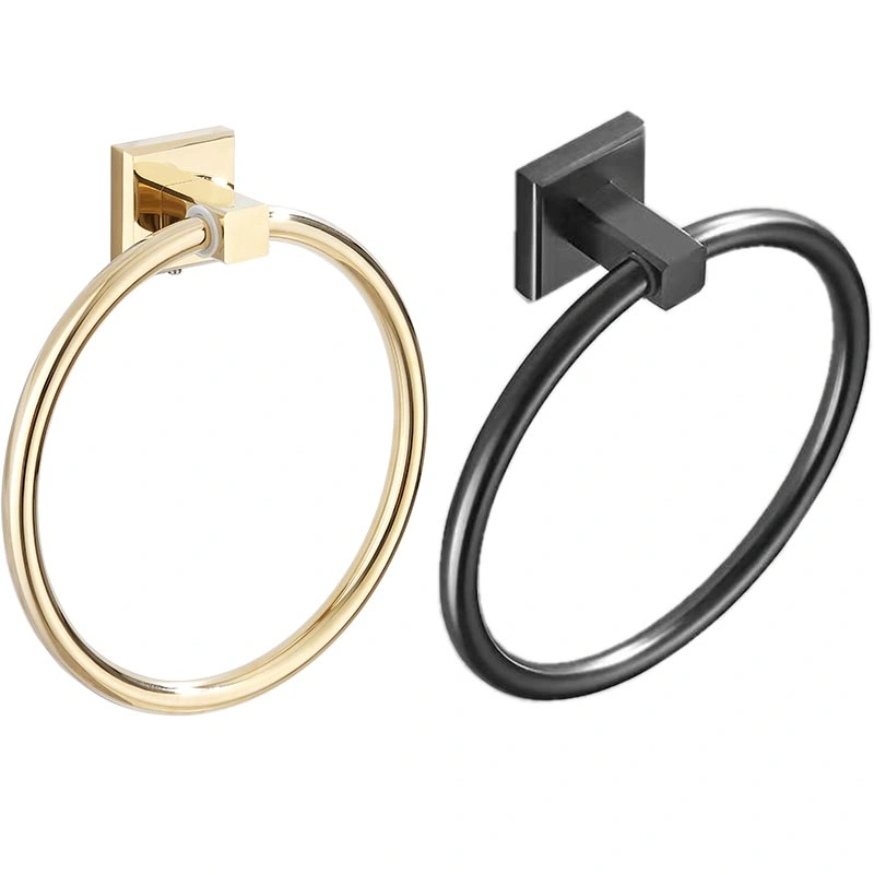 Matte Black Towel Ring for Bathroom Wall Mounted Heavy Duty Brushed Gold Storage Stainless Steel Modern Hand Towel Holder