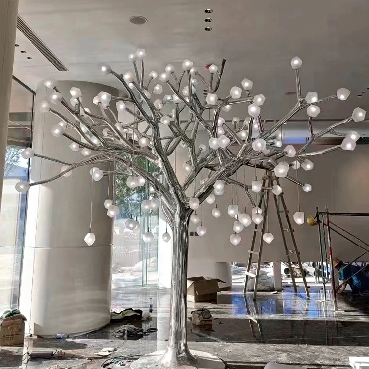 Glass Tree Lamp Custom Large Project LED Floor Light