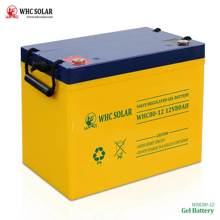 بطارية WHC 12V80ah Silicone Solar Lead Acid Gel AGM لمدة النظام الشمسي