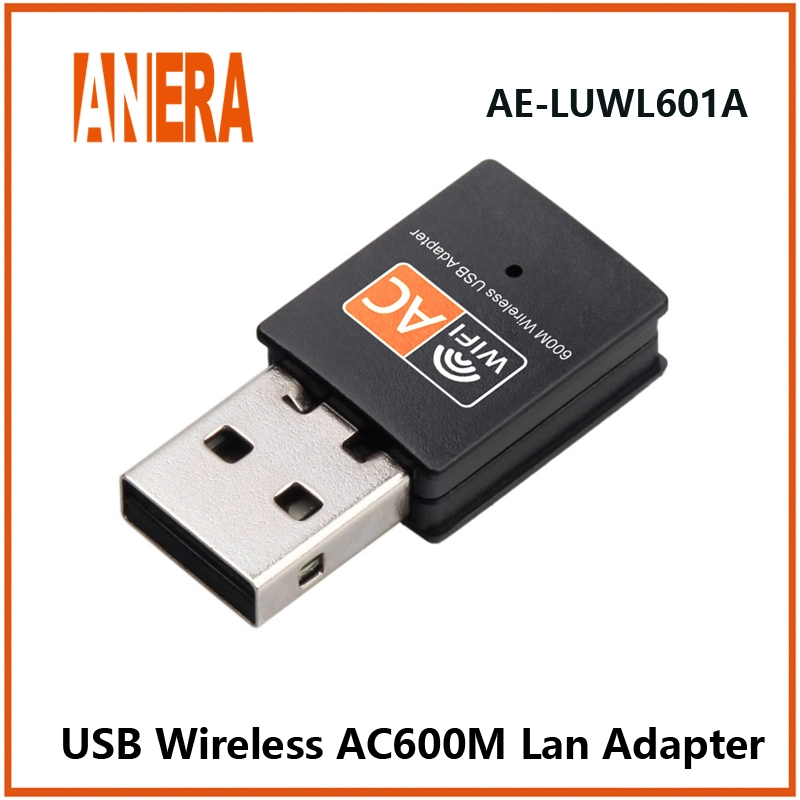 Anera High Speed Wireless Netzwerkkarte Dongle USB 3,0 2,0 Dual-Band AC600Mbps WiFi Adapter LAN-Karte