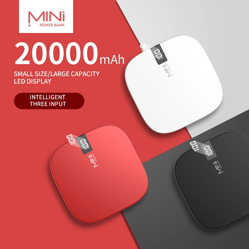 Мобильный источник питания Mini Power Bank 10000 мА с цифровым дисплеем Логотип с возможностью индивидуального использования