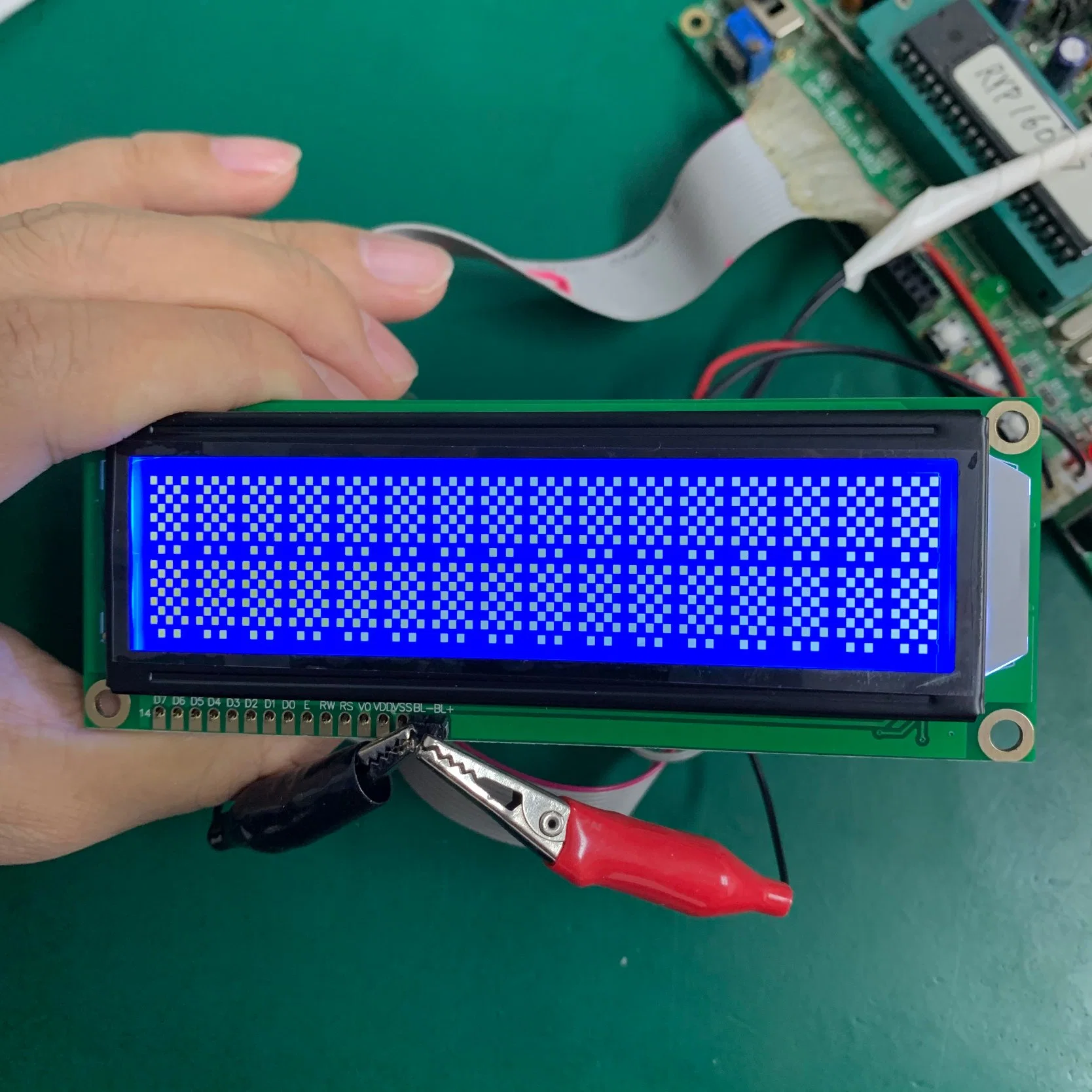 شاشة عرض LCD أحادية اللون من 16X2 حرفًا 5 فولت 3 فولت إضاءة خلفية للشاشة الزرقاء