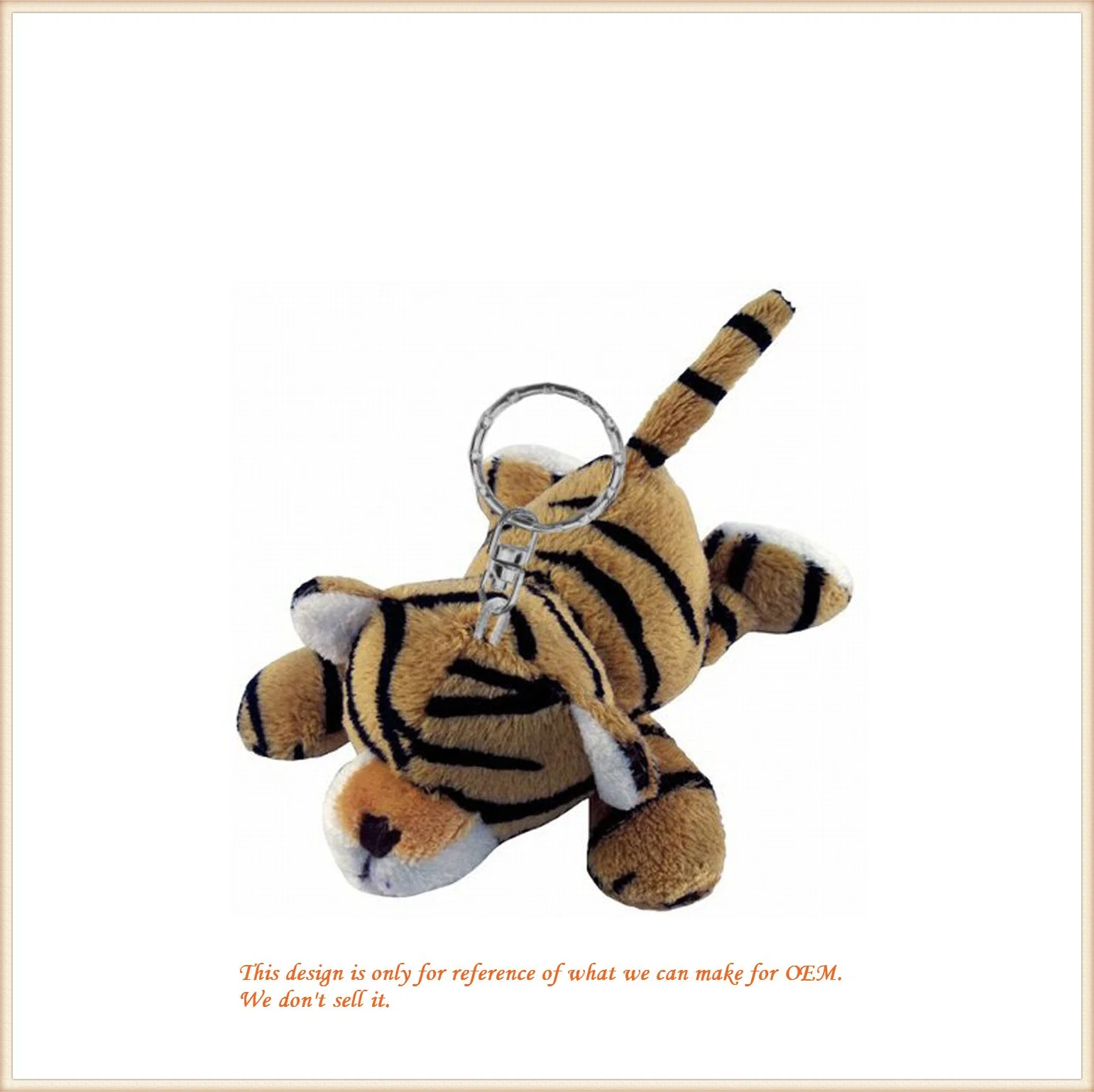 OEM Plush White Tiger Toys/ Animial Key Chain/ Custom Made Manufacturer