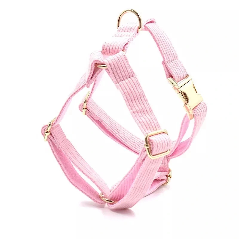 Strap Pet Harness Wholesale/Supplier Ready to Ship Custom Design Metal Buckle Corduroy