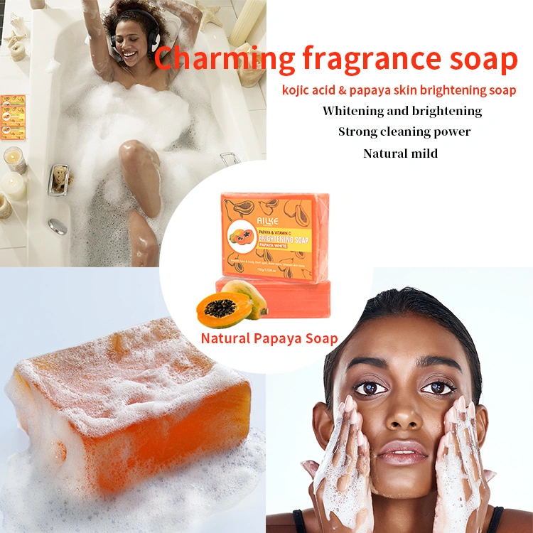 Wholesale/Supplier Beauty Organic Moisturizing Skincare Acne Repair Women Facial Cleanser Papaya Soap Whitening