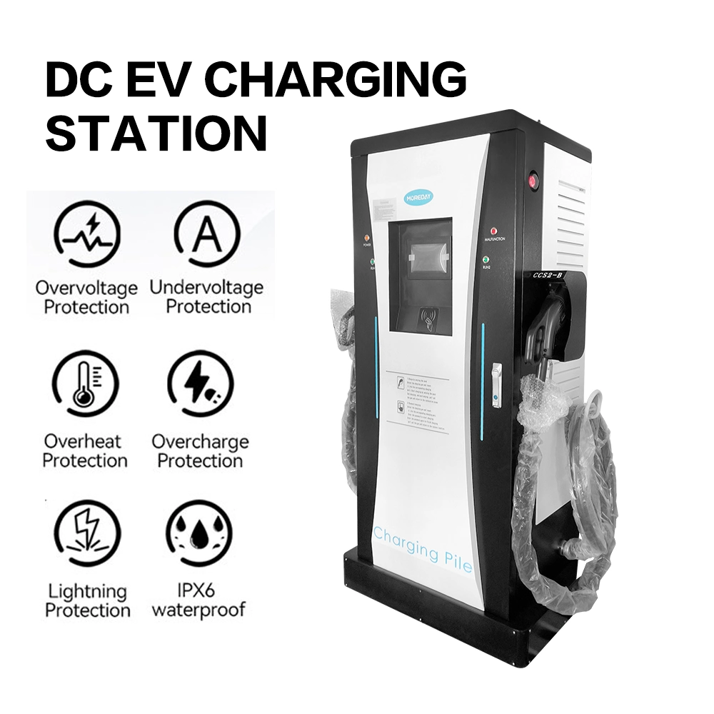 Venda a quente DC EV Estação de Carregamento Chademo CCS 60kw Electric Carregador Veicular Ocpp EV DC Carregador Rápido com 1000V Tensão de saída