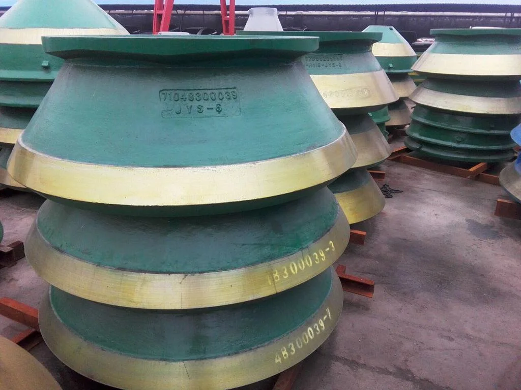 Mn13cr2 Mn22cr2 Mn18cr2 Cone Crusher Spare Parts Concave and Mantle