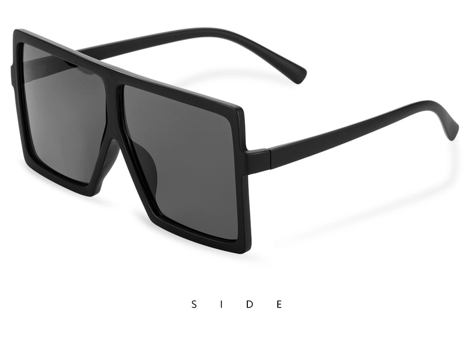 Oversize Designer Sunglasses Fashion Women Sunglasses Black Square Sunglasses
