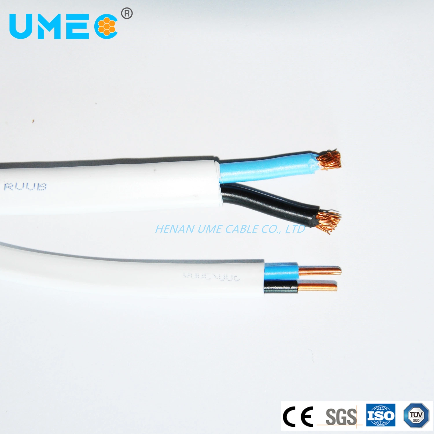 IEC60227 Flat Twin and Earth 2.5X2c+E Cu/PVC/PVC Electrical Wire Communication Equipment BVVB/Blvvb TPS