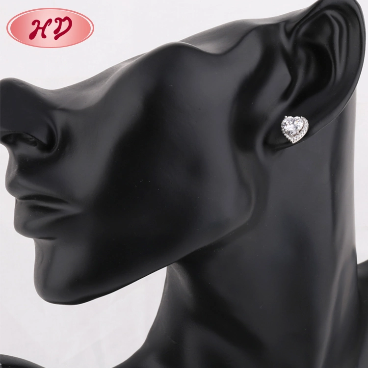 2020 Latest Design Heart Shape Gold Plated Stud Earrings