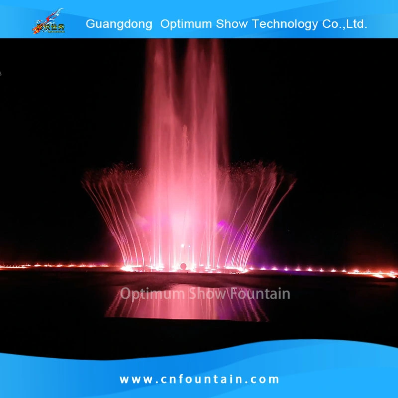 Inde Dal Lake Outdoor Water Screen Projection Decorative Water Feature Floating Water Fountain Dancing Show with Laser and Lights