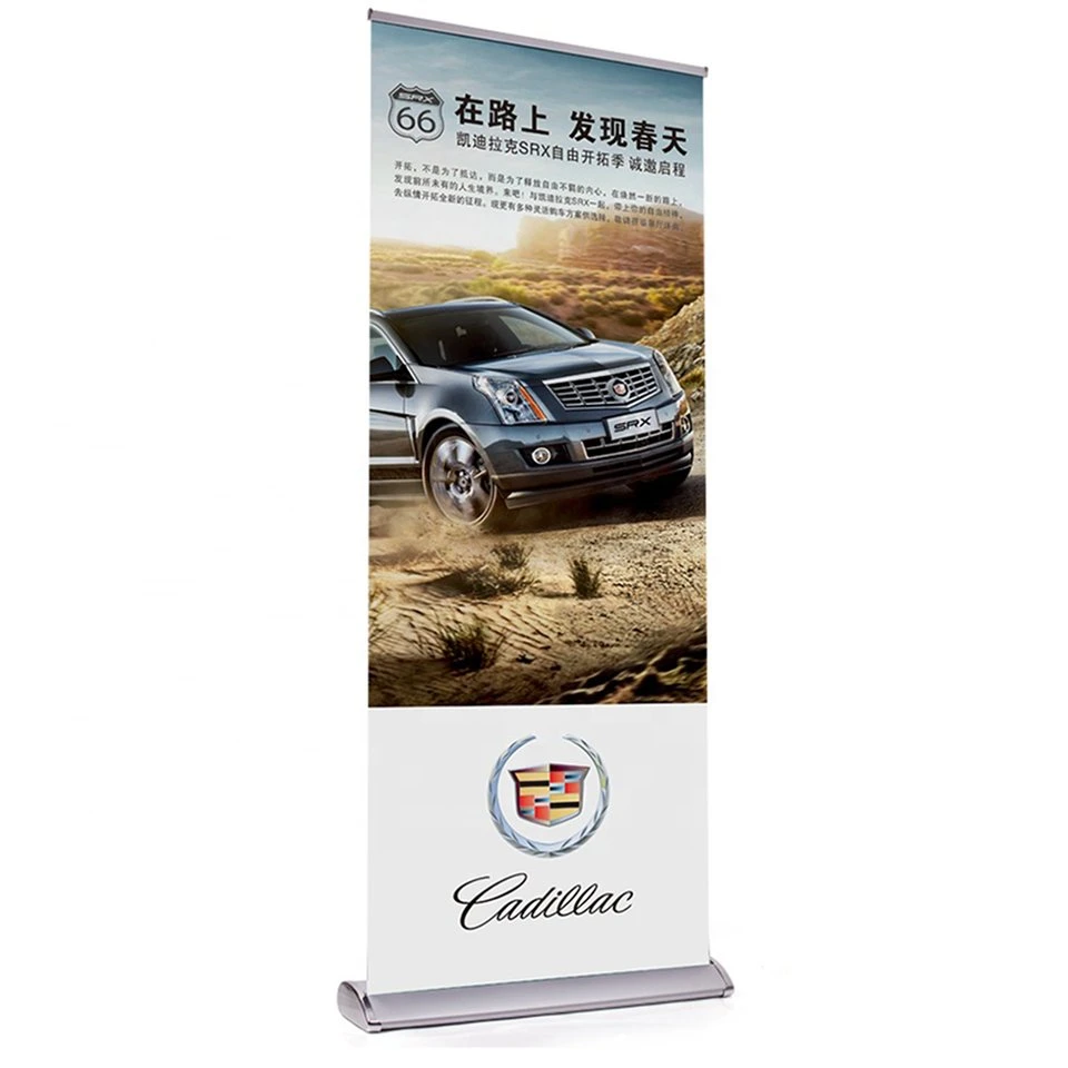 Retractable Wide Base Single Side Pop up Display Roll up Banner Stand