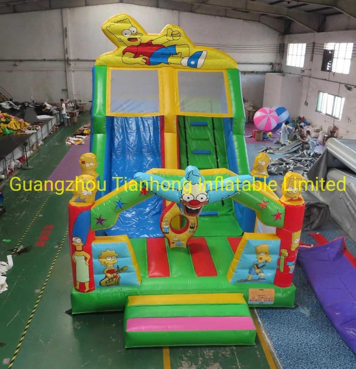 8X5m Giant Inflatable Simpson Slide Inflatable Bouncer Castle Slide