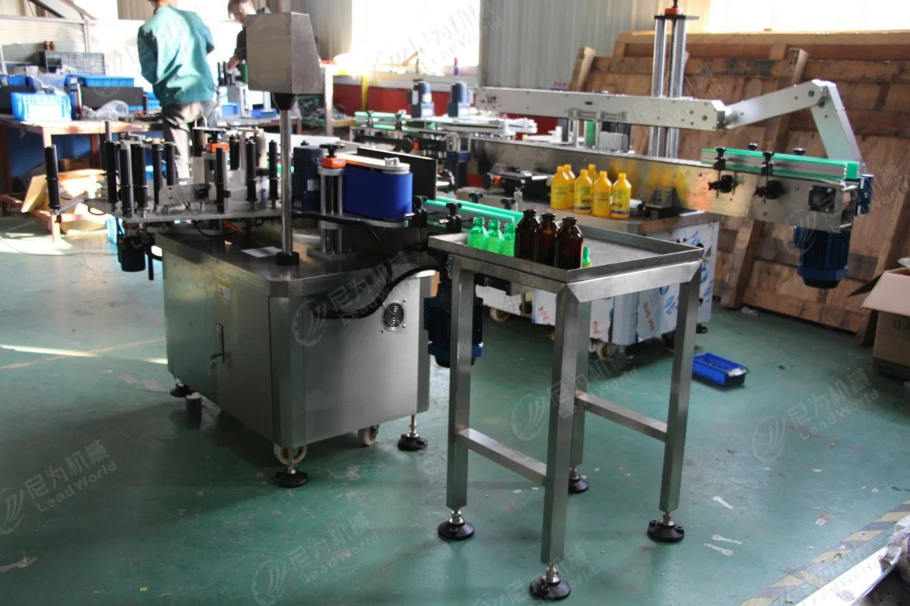 Automatic Horizontal Small Round Bottle Products Labeler Machine Labeling System