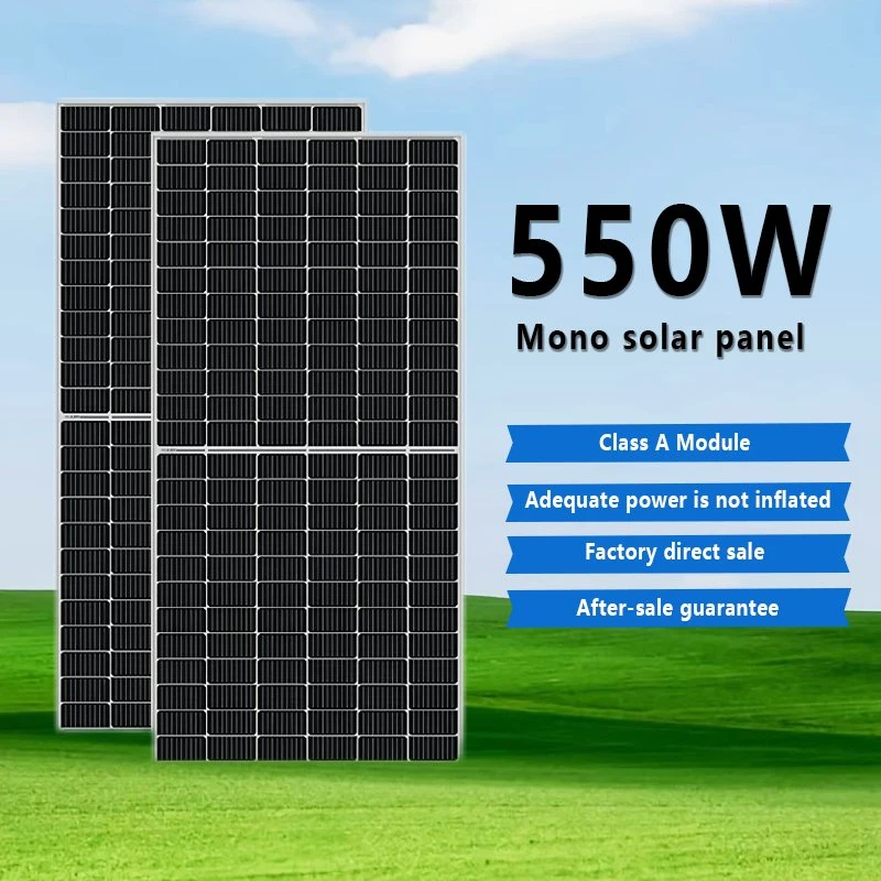 Painel Solar de Venda a quente, meia célula, 30 anos de garantia 540W 550 W 560W painéis transparentes preço Painel Photovoltaique