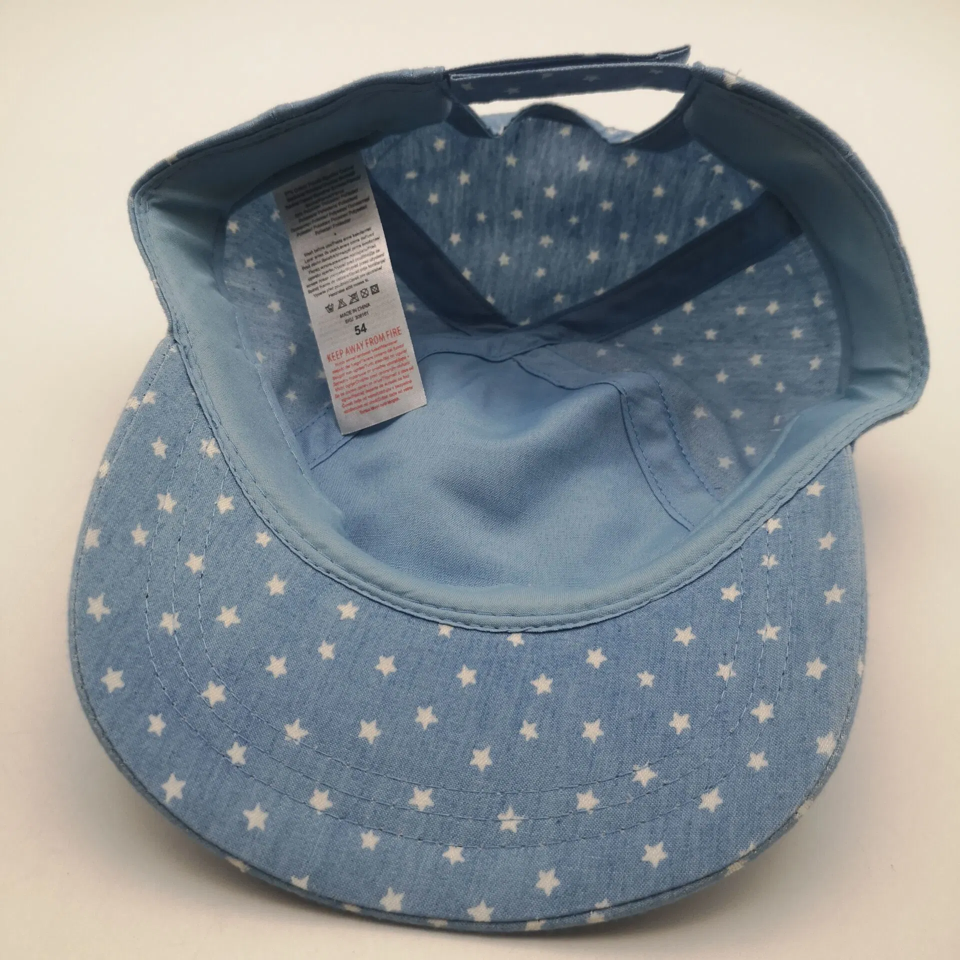 67% Cotton Baby Denim Cute Allover Little Star Baseball Cap