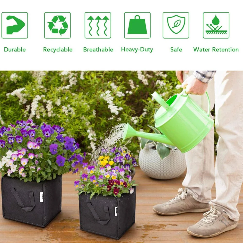 Garden Supply Rectangle Felt Biodegradable Lifestyle Carrot Fabric Grow Bags for Vegetables Flower