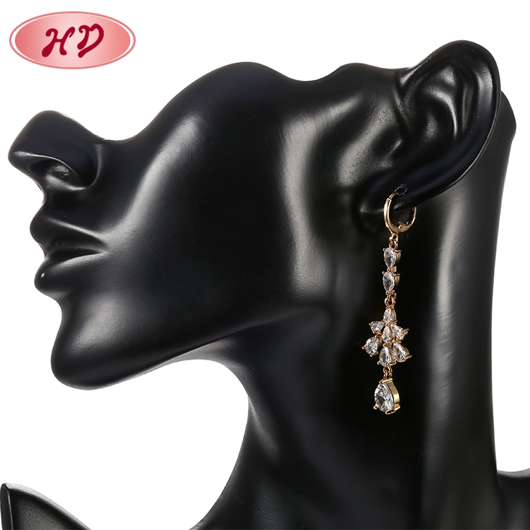 New Design Fashion Earring Gold Jewelry Rose Gold Color Plated Drop Earrings for Women