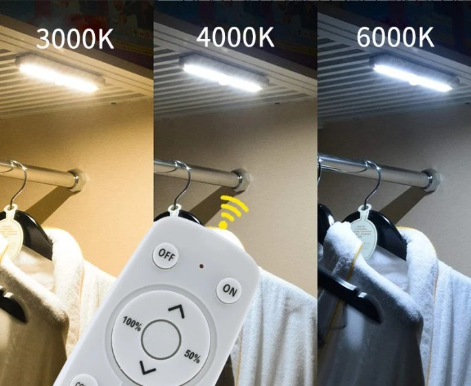 Armário de controlo remoto por grosso, candeeiro de mão Night Home decoração Dimmable Under Luz de armário noturno LED do armário de iluminação de balcão com temporização Definição