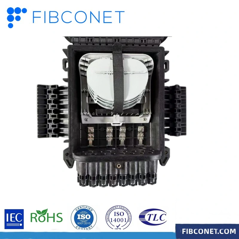 FTTH Black Waterproof Outdoor Pre-Connector 16cores Fiber Optic Terminal Box